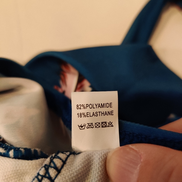 One Pieces Blue Floral Swimsuit New With Tag - Picture 8 of 11